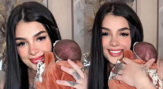 Karely Ruiz y su hija