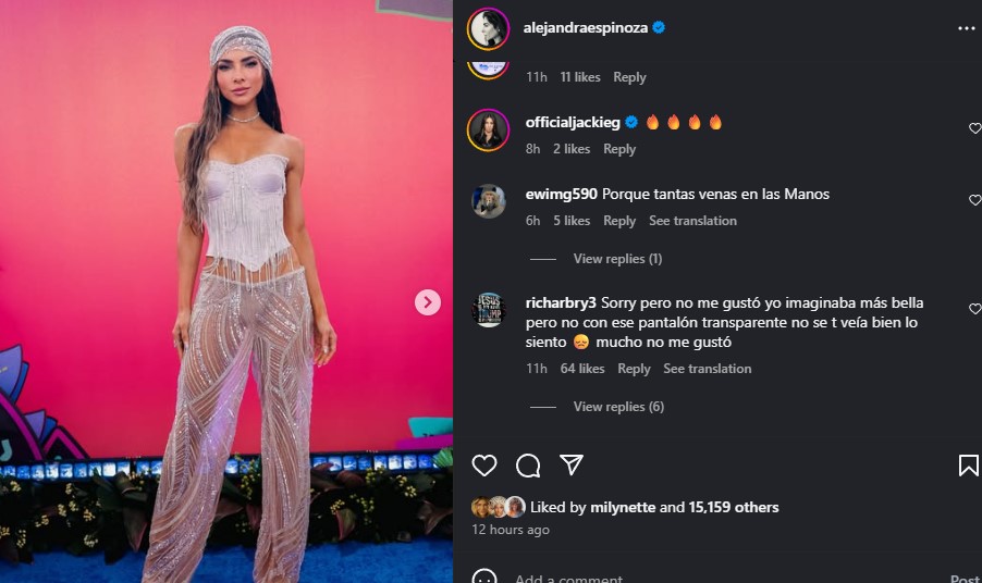 El look más comentado de la noche, Alejandra Espinoza entre halagos y críticas 12 espinoza SOY CHALUPA