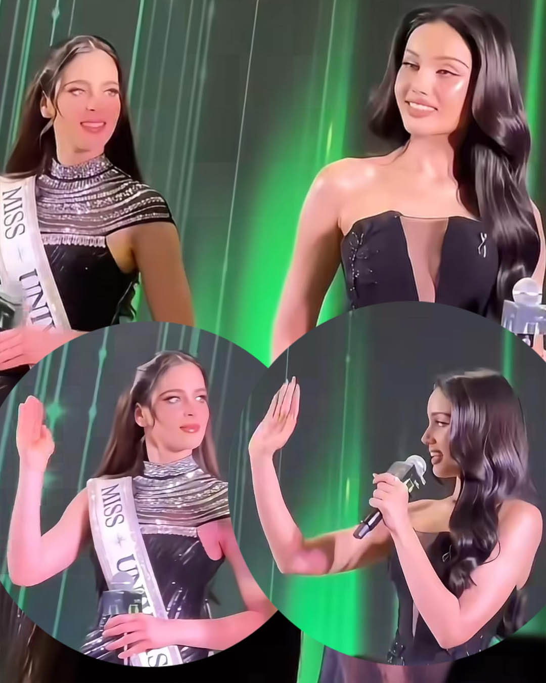 VIDEO: Increíble! Miss Tailandia, la primer finalista tiene que enseñarle a Fatima Bosch, la ganadora, como saluda una Miss Universo 13 bosch 1 SOY CHALUPA