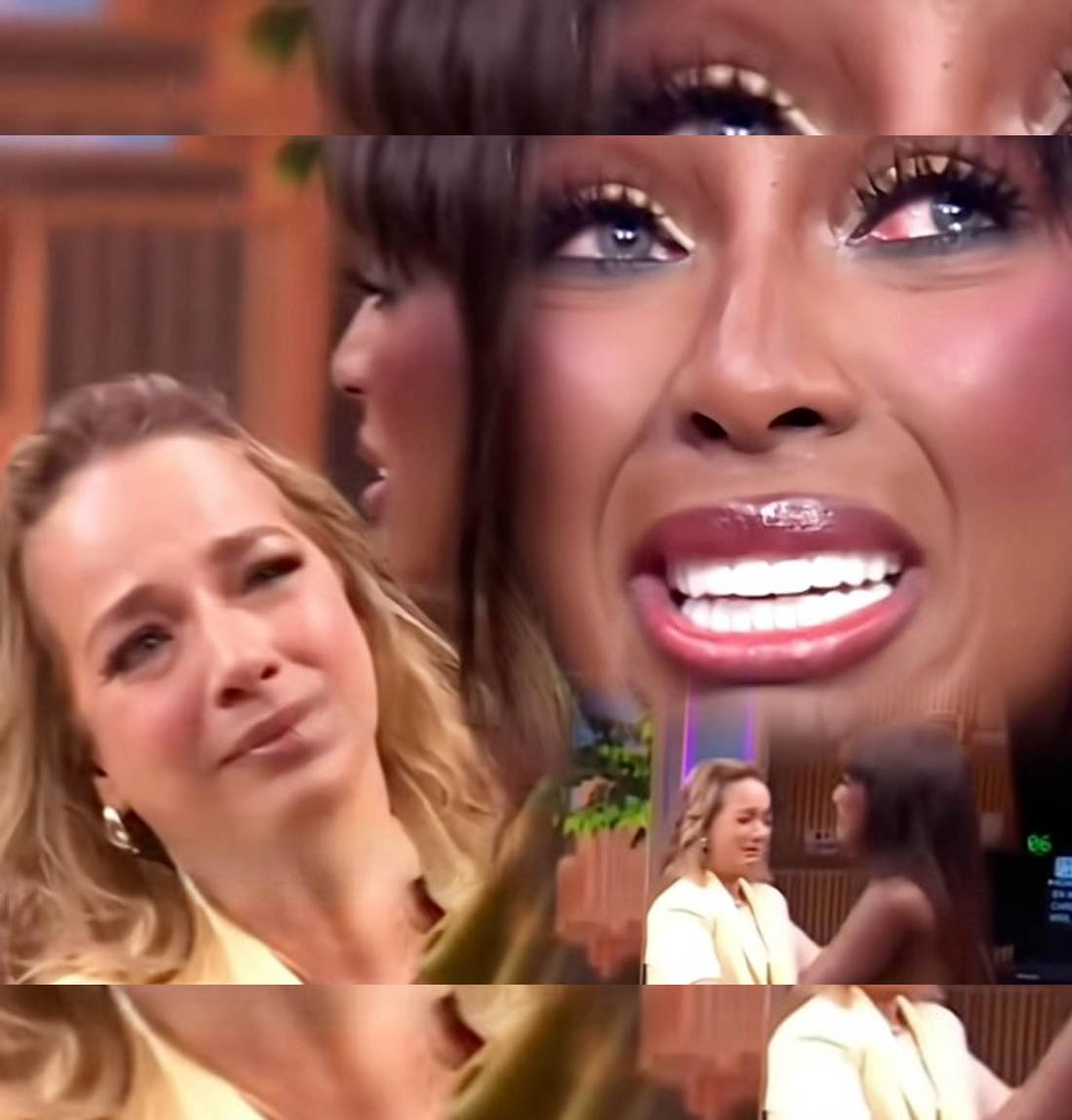 VIDEO: Adamari López y Amara La Negra rompen en llanto y se funden en un abrazo al hablar de los sacrificios que hacen como madres soltera 9 admari mara llorando desiguales univision SOY CHALUPA