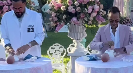 VIDEO: Raphy Pina y Marc Anthony compiten para ver quién cambia más rápido un pañal y este fue el ganador 5 Raphy Pina