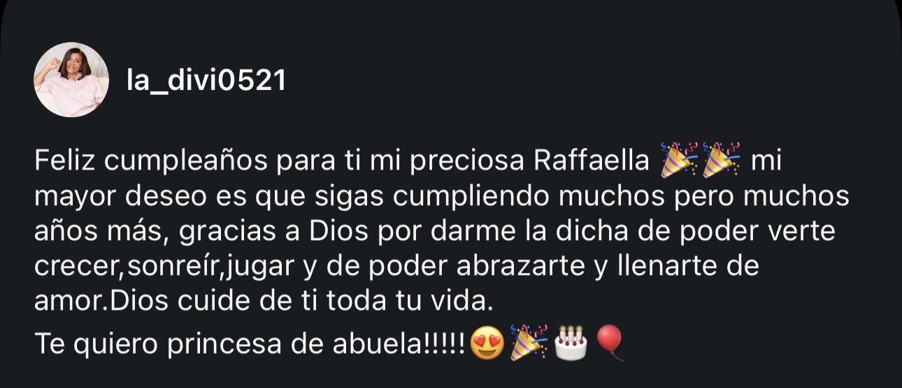 FOTO: La abuelita de Rafaella le dedicó unas hermosas palabras en su cumpleaños 9 rafaella 4 20260724 215351 SOY CHALUPA