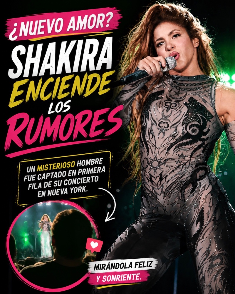 VIDEO: Shakira desata rumores tras captar a un hombre en primera fila sonriendo sin parar mientras la mira cantar en Nueva York 8 Shakira