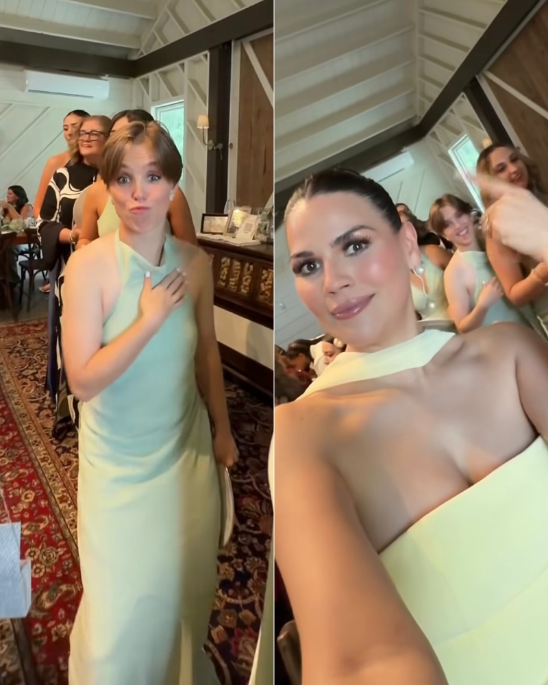 El feo gesto de Karina Banda con una de las hijas de Carlos Ponce en la boda de otra de ellas 8 Karina Banda