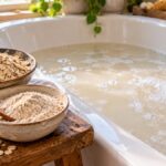 El baño de avena que muchas personas usan cuando la piel está reseca y con picazón