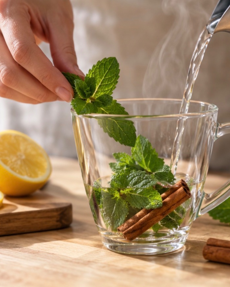 ¿Estómago pesado o hinchado? Así se prepara la infusión de menta, canela y limón 7 menta 2 20260914 010141 SOY CHALUPA